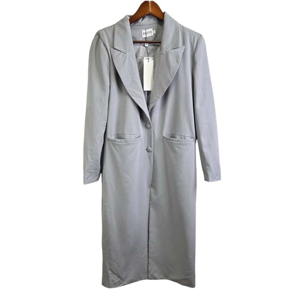 SYNDY's Grey Noella Long Blazer Size XS NWT Brand New - Picture 4 of 11